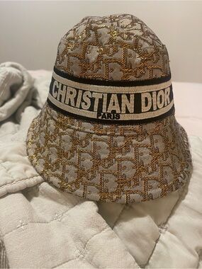 Christian Dior Gold Bucket Hat ✨